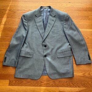 Burberry London Mens Houndstooth Blazer Jacket Size 44 Short  Silk Wool Business